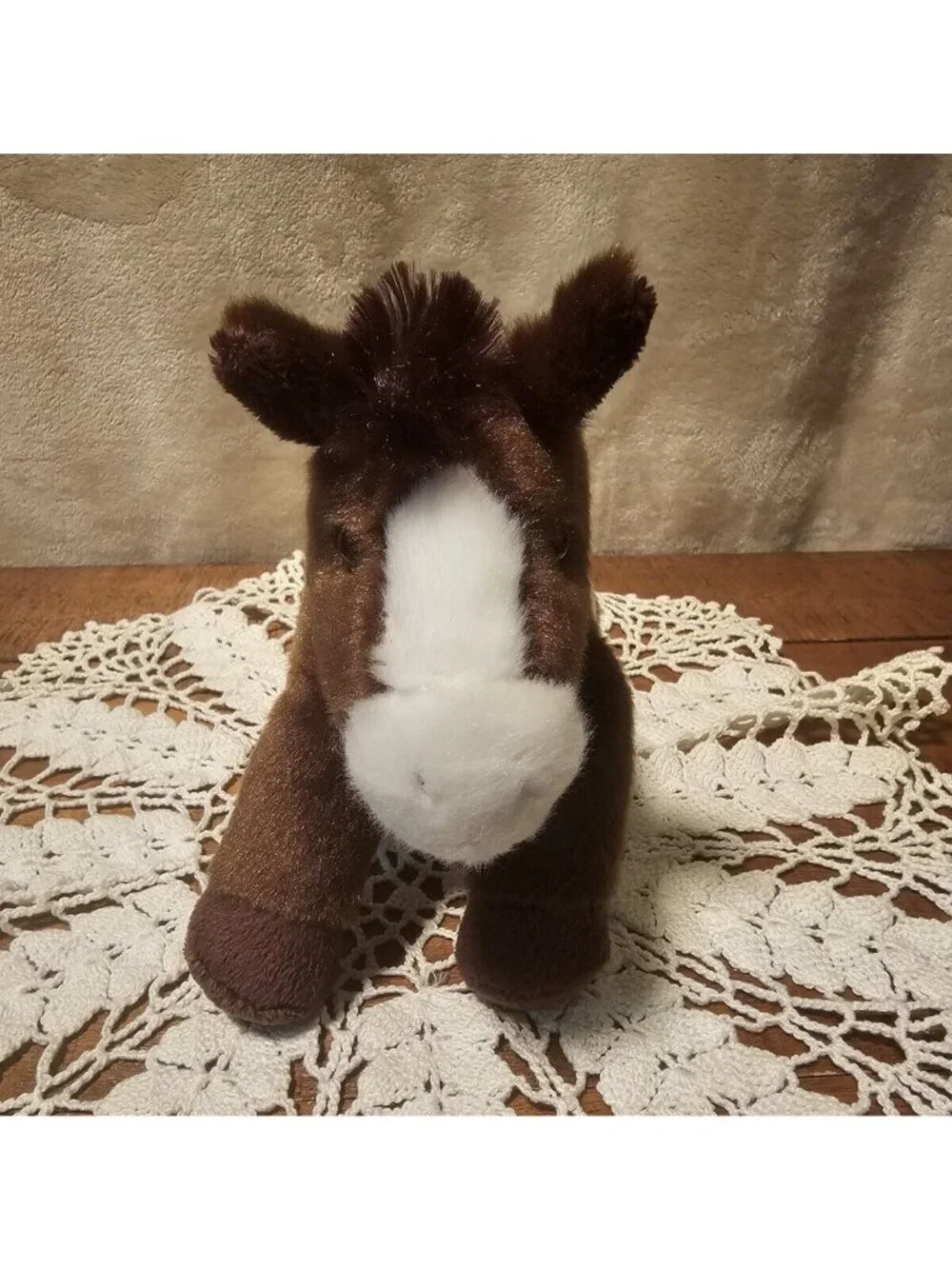 Aurora 2021  Brown Horse Pony With White Spots Plush  Flopsie Stuffed Animal